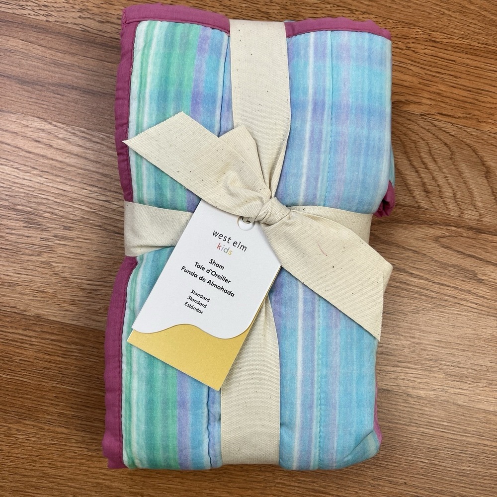 West Elm Kids Striated Ombre Standard Size Pillow Sham 26"x 20" NEW